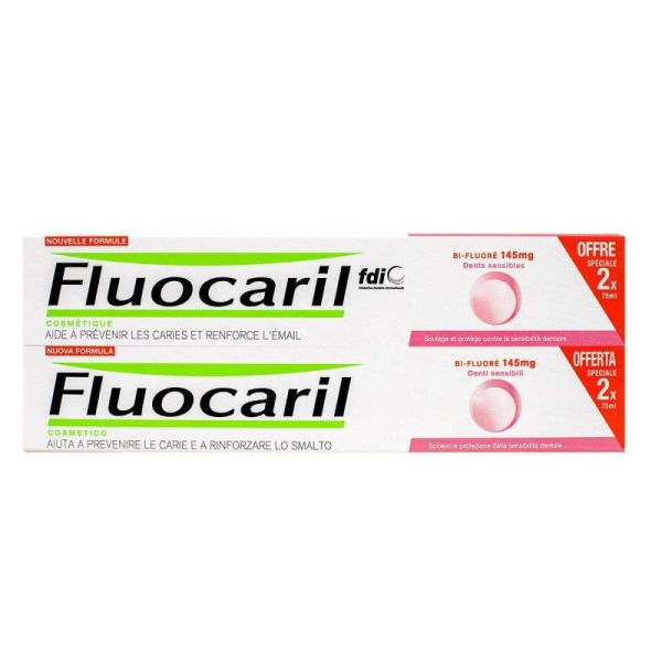 Dentifrice bi-fluoré dents sensibles 2x75ml