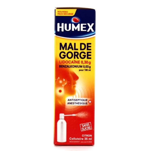 Collutoire mal de gorge sans sucre 35ml