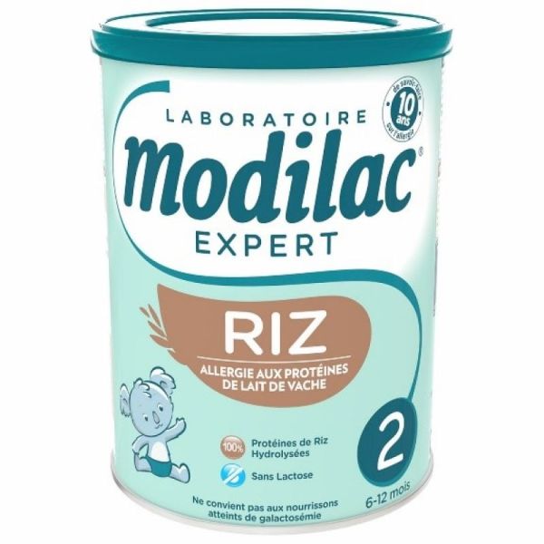 Lait 2ème Âge - RIZ - Allergie aux protéines de lait de vache - 800g