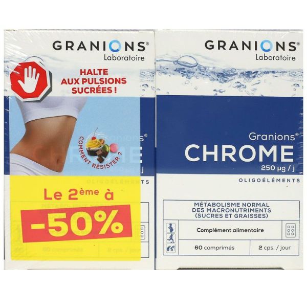 Chrome 250 µg Lot de 2 x 60 Comprimés