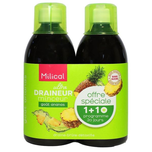 Ultra Draineur Minceur Lot de 2 x 500 ml Ananas