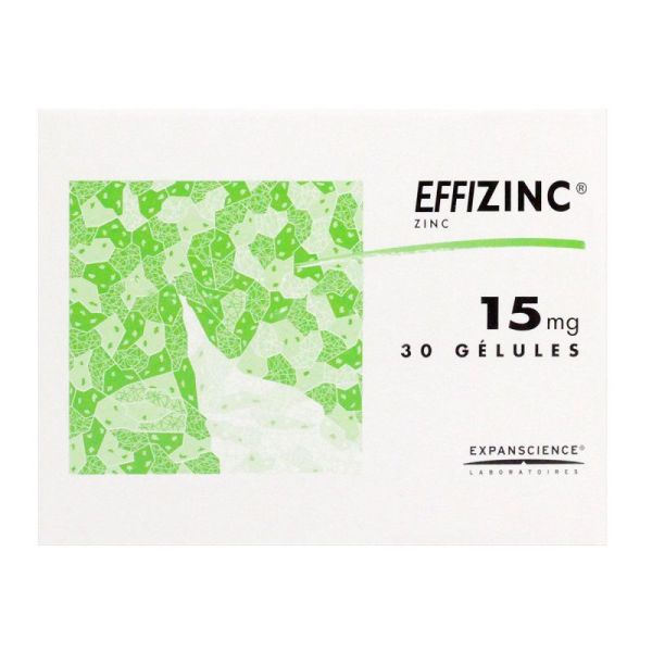 Effizinc 15mg - 30 gélules