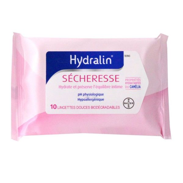 10 Lingettes intimes Sécheresse