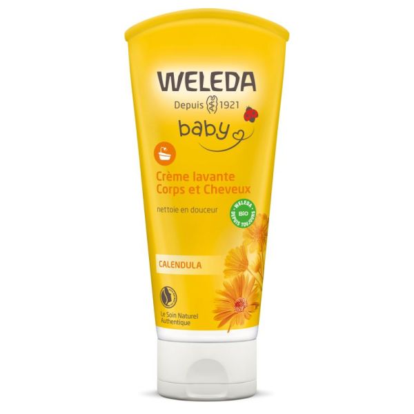 Crème lavante pour bébé au Calendula 200ml