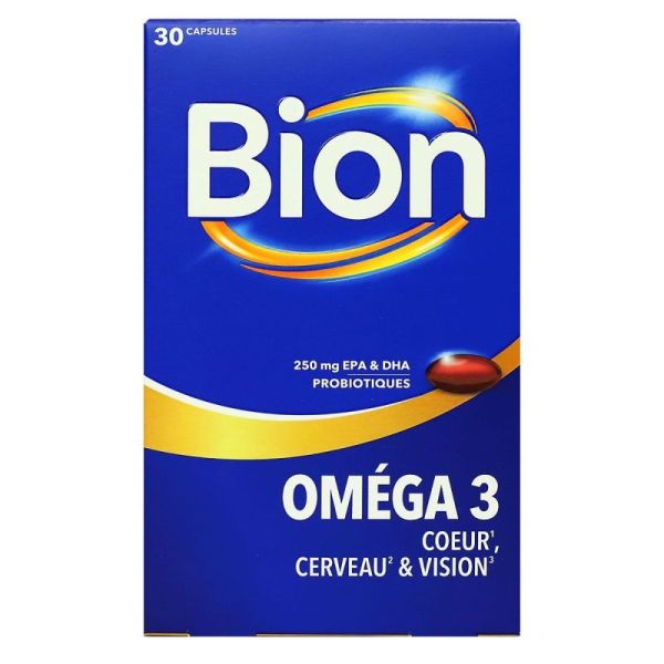 Bion3 Omega 3 Coeur cerveau & vision 30 Capsules