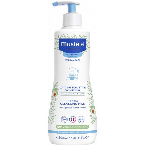 Lait de toilette bio sans rinçage peau normale 500ml