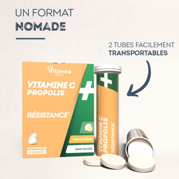 Vitamine C & propolis résistance Nutrisanté x 24 comprimés