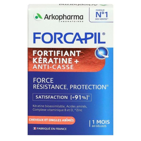 Forcapil Fortifiant Kératine+ 60 Gélules