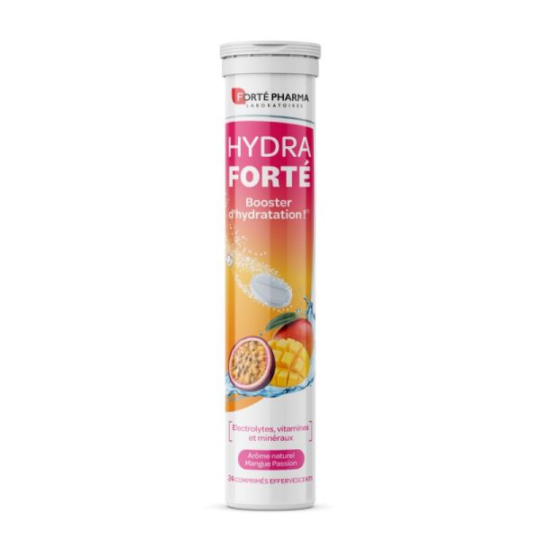 Hydra Forté Booster d'Hydratation Mangue Passion 24 comprimés effervescents