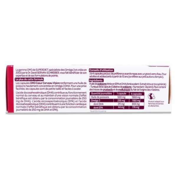 Oméga 3 DHA Cœur & Vision - 60 capsules