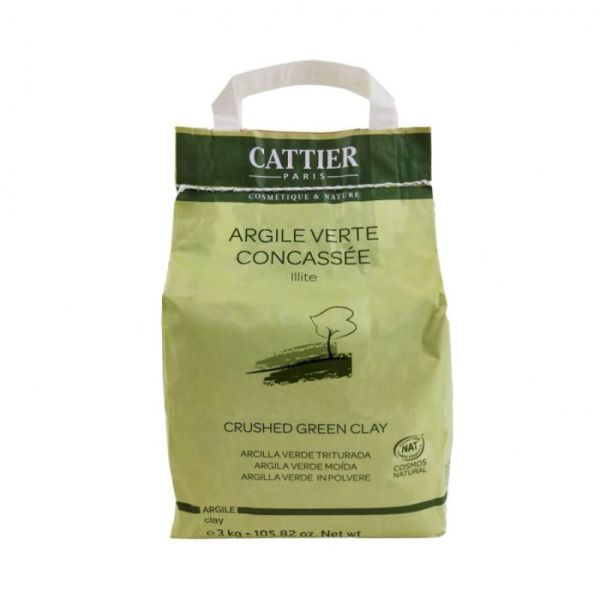 Argile verte concassée en poudre - 3kg