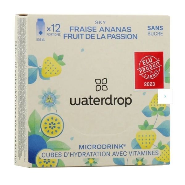 Microdrink Flair Waterdrop - cubes d'hydratation framboise et