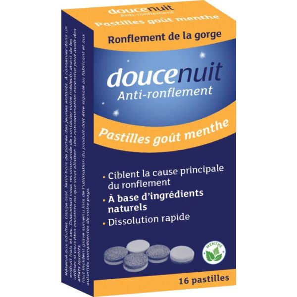 Doucenuit anti-ronflement 16 pastilles goût menthe