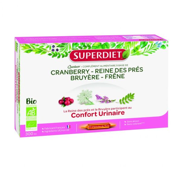 Quatuor confort urinaire BIO - 20 ampoules