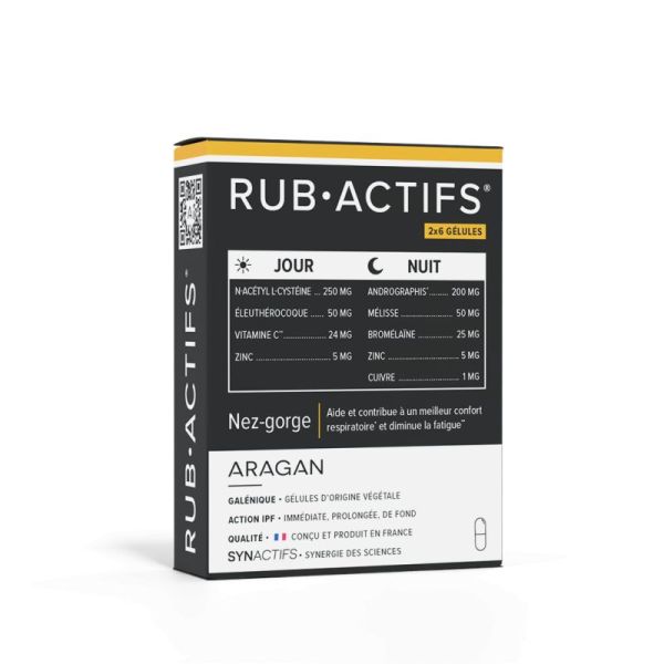 Synactifs RubActifs Jour/Nuit Nez-gorge 2x6 gélules