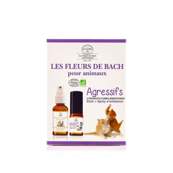 Les Fleurs de Bach pour animaux Agressifs - 10ml et 20ml