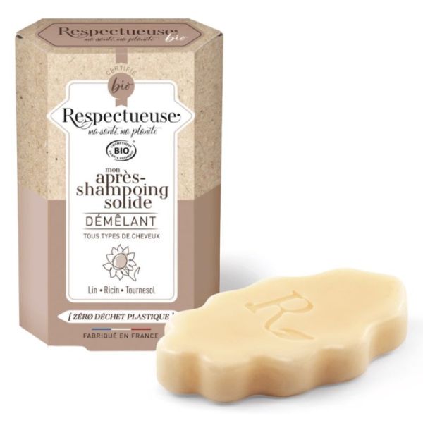 Après-Shampooing Solide Démêlant Bio 40g