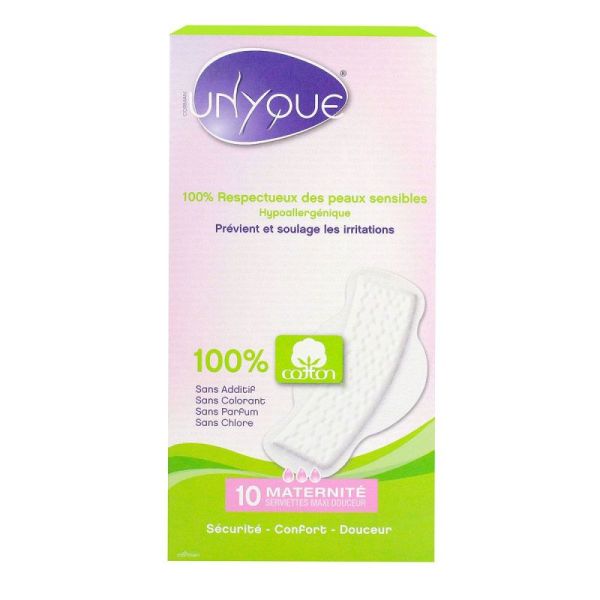10 Serviettes maternité post-partum