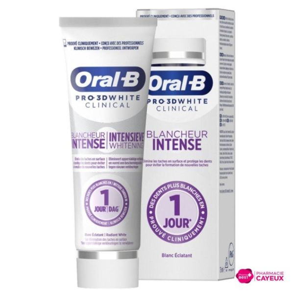 Pro 3D White Clinical dentifrice blanchissant intense 75 ml