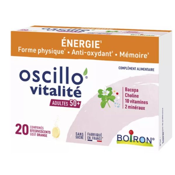 Oscillo'Vitalité Adulte 50+ 20 comprimés effervescents