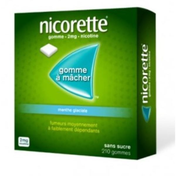 Nicorette 2mg Menthe Glaciale - 210 gommes