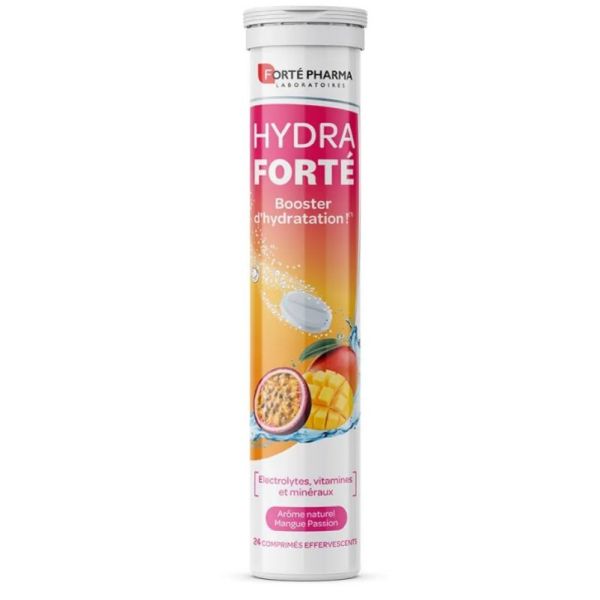 Hydra Forté Booster d'Hydratation Mangue Passion 24 comprimés effervescents
