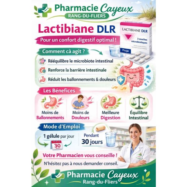 Lactibiane DLR Flore Intestinale 30 gélules