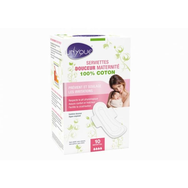 10 Serviettes maternité post-partum
