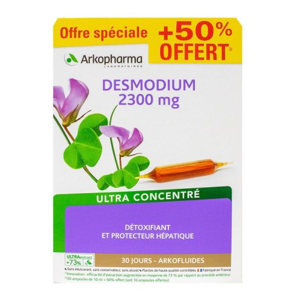 Desmodium 2300mg ultra concentré 30 ampoules