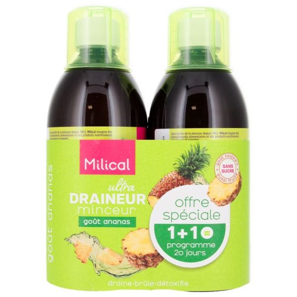 Ultra Draineur Minceur Lot de 2 x 500 ml Ananas