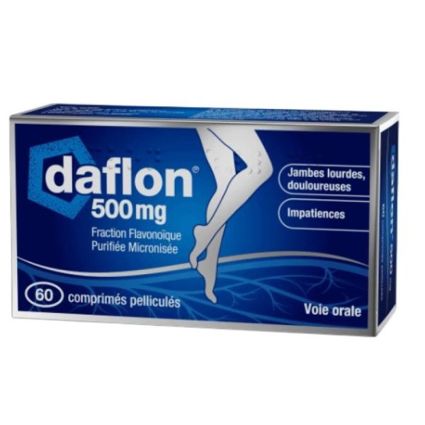 Daflon 500mg 60 comprimés veinotoniques