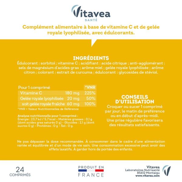 Vitamine C & gelée royale fortifiant x 24 comprimés