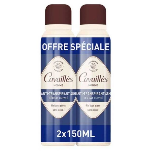 Homme Anti-Transpirant 48H Spray Lot de 2 x 150 ml