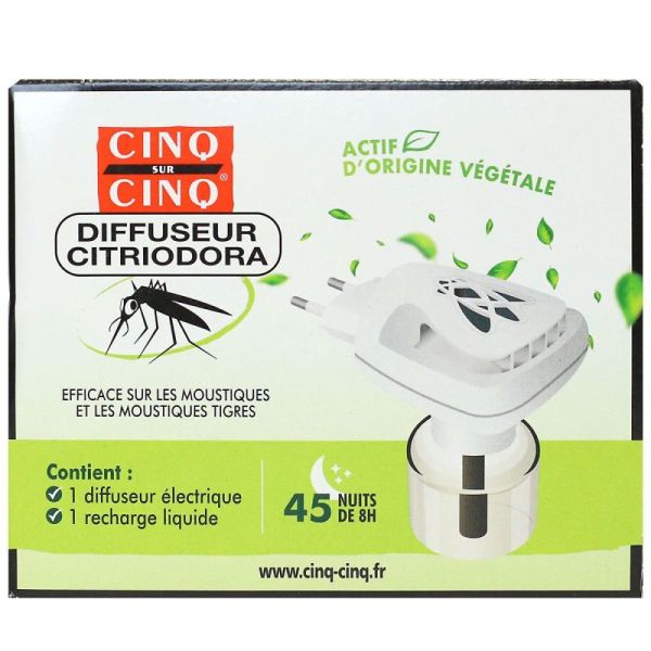 Diffuseur Citriodora Anti-Moustiques + 1 Recharge Liquide