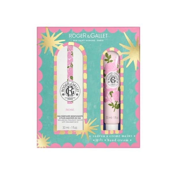 Coffret Rose Eau Parfumée Bienfaisante 30 ml + Crème Mains 30 ml Offert
