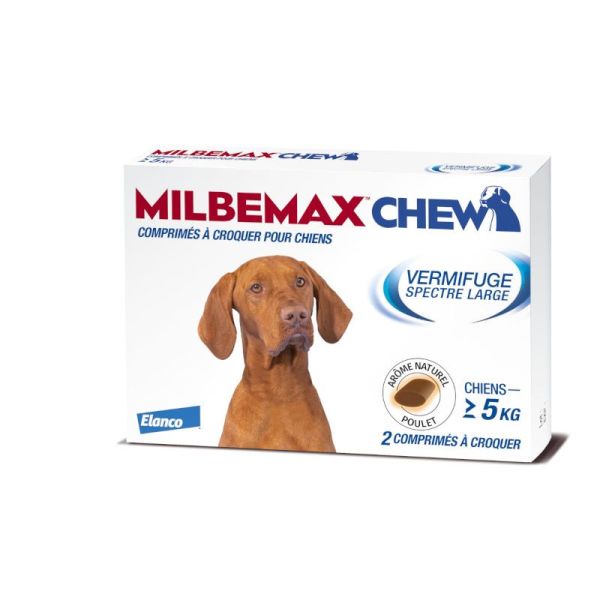 Milbemax Chew Chien 5kg 2cps