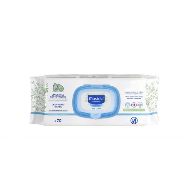 70 lingettes nettoyantes peau normale