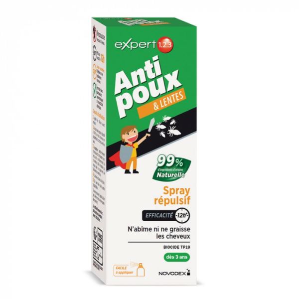 Anti Poux & Lentes - Spray Répulsif Efficacité 12h - 100ml
