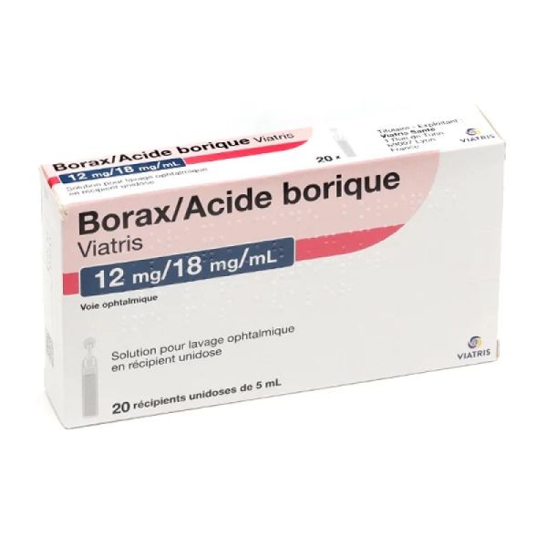 Borax/Acide Borique 12mg/18mg/ml x 20 unidoses