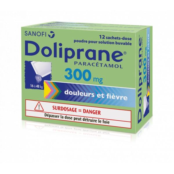 Doliprane 300mg 12 sachets