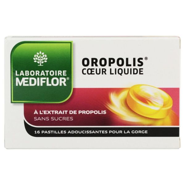 Oropolis cœur liquide 16 pastilles