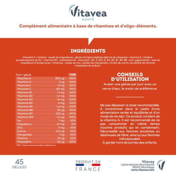Multi vitamines global - 45 gélules