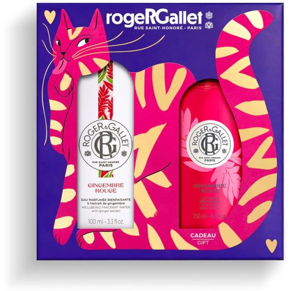 Coffret Noël Gingembre Rouge Eau Parfumée 100 ml + Lait Corps 250 ml