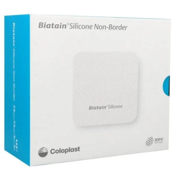 Biatain Silicone Non Border Pansement Hydrocellulaire Micro Adhérent 17.5x17.5cm 10 pansements