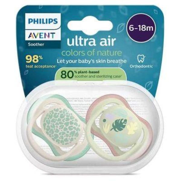 Philips Avent Scf087/17 Sucettes Ultra Air jour 6-18M
