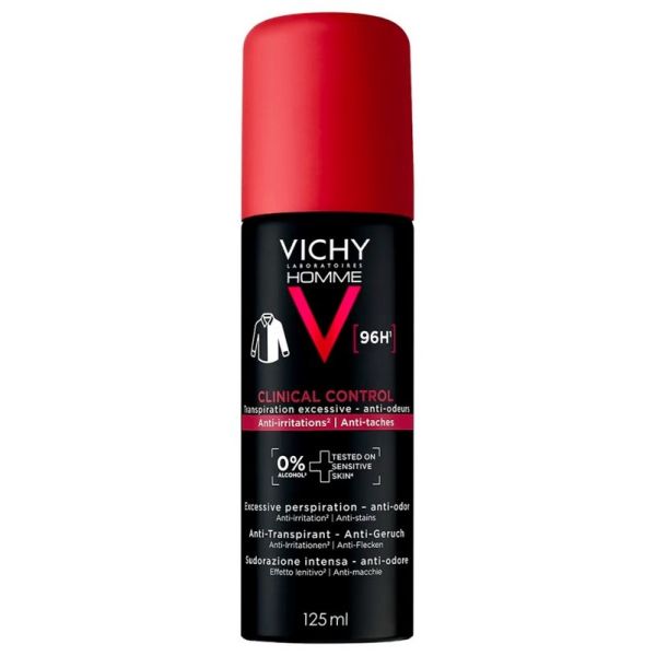 Vichy Homme Déo Transpirant 96h 125 ml