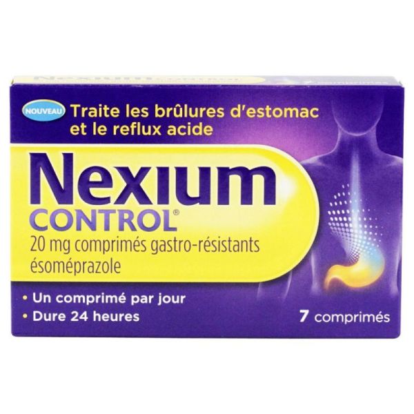 Nexium control ésoméprazole 20mg 7 comprimés