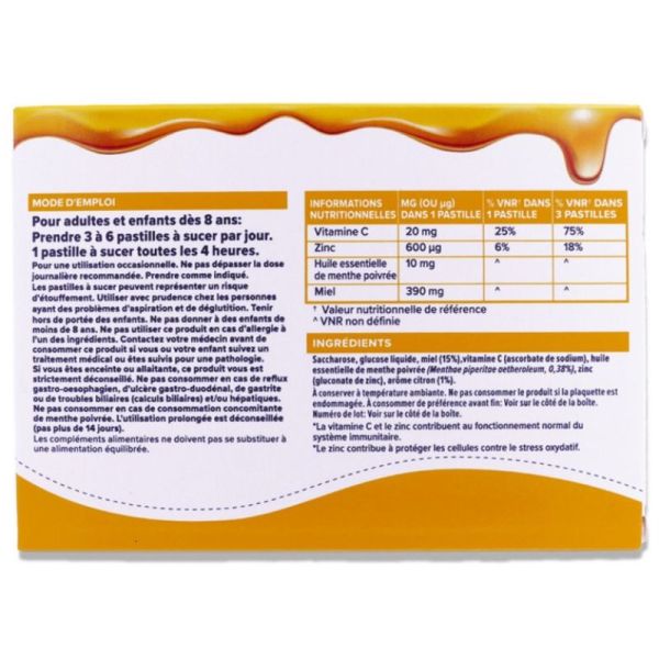 Gorge & Immunité Miel-Citron - 24 pastilles