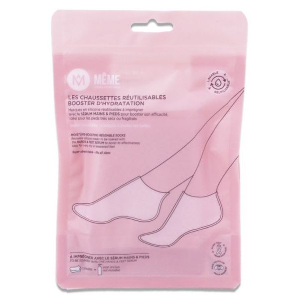 Chaussettes réutilisables booster d'hydratation - 1 paire