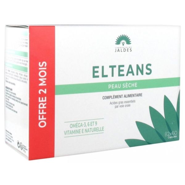 Elteans Peau Sèche Lot de 2 x 60 Capsules